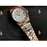ROLEX Land-Dweller 40mm RS/SS White Dial Rose Gold Strap Caliber 7135
