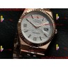 ROLEX Land-Dweller 40mm RS/SS White Dial Rose Gold Strap Caliber 7135