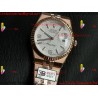 ROLEX Land-Dweller 40mm RS/SS White Dial Rose Gold Strap Caliber 7135