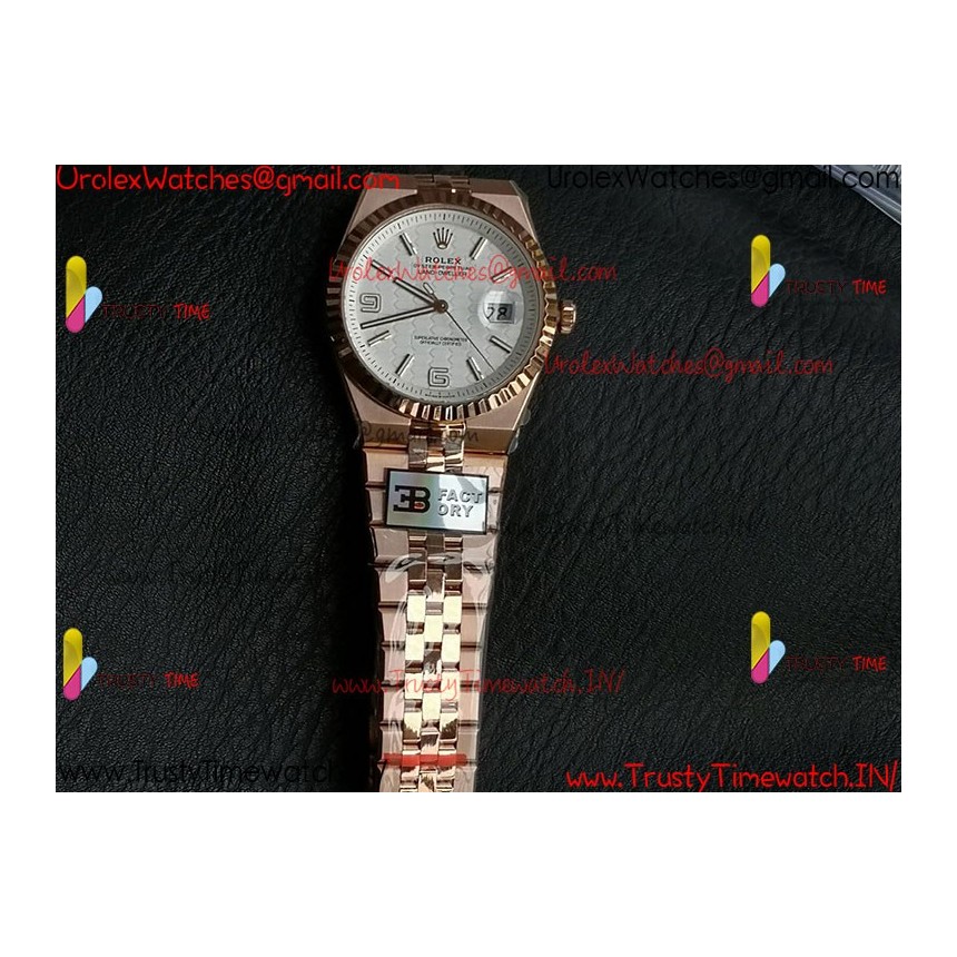 ROLEX Land-Dweller 40mm RS/SS White Dial Rose Gold Strap Caliber 7135 ROLEX Land-Dweller 40mm RS/SS White Dial Rose Gold Strap Caliber 7135