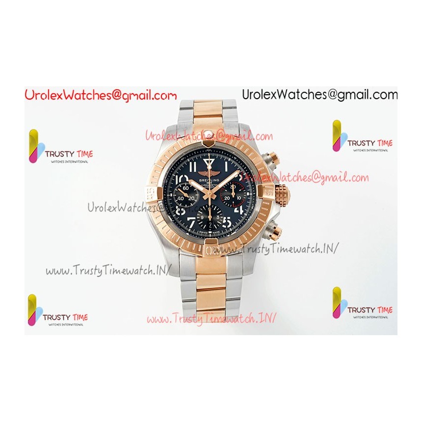 BR Avenger B01 Chronograph BLSF 45MM Blue Dial RS Case RS/SS Strap Caliber 7750