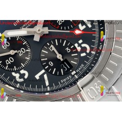 BR Avenger B01 Chronograph BLSF 45MM SS Blue Dial Stainless Steel Strap Caliber 7750