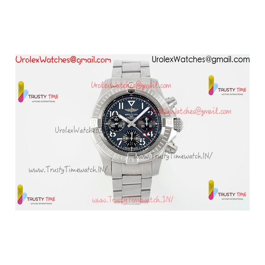 BR Avenger B01 Chronograph BLSF 45MM SS Blue Dial Stainless Steel Strap Caliber 7750