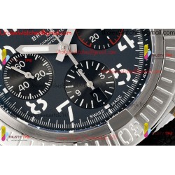 BR Avenger B01 Chronograph BLSF 45MM SS Gray Dial Black Nylon Strap Caliber 7750