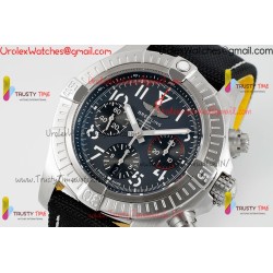 BR Avenger B01 Chronograph BLSF 45MM SS Gray Dial Black Nylon Strap Caliber 7750