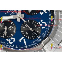 BR Avenger B01 Chronograph BLSF 45MM SS Blue Dial Stainless Steel Strap Caliber 7750