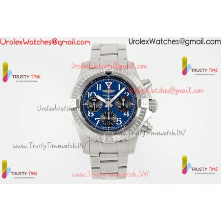 BR Avenger B01 Chronograph BLSF 45MM SS Blue Dial Stainless Steel Strap Caliber 7750