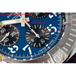 BR Avenger B01 Chronograph BLSF 45MM SS Blue Dial Blue Nylon Strap Caliber 7750