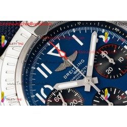 BR Avenger B01 Chronograph BLSF 45MM SS Blue Dial Blue Nylon Strap Caliber 7750