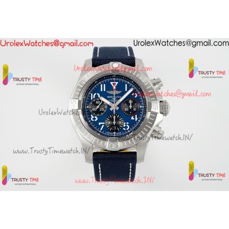 BR Avenger B01 Chronograph BLSF 45MM SS Blue Dial Blue Nylon Strap Caliber 7750