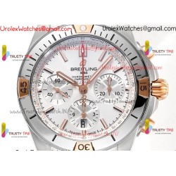 Breitling Mechanical Chronograph BLSF White Dial SS Stainless Steel Strap Caliber B01