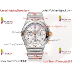 Breitling Mechanical Chronograph BLSF White Dial SS Stainless Steel Strap Caliber B01