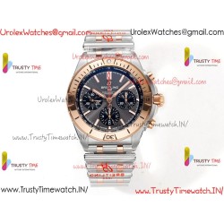 Breitling Mechanical Chronograph BLSF Grey Dial RS/SS Strap Caliber B01