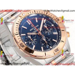 Breitling Mechanical Chronograph BLSF Blue Dial RS/SS Strap Caliber B01