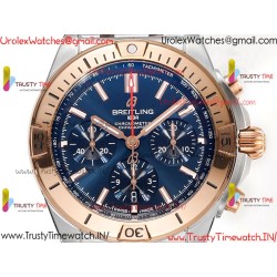 Breitling Mechanical Chronograph BLSF Blue Dial RS/SS Strap Caliber B01