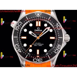 New Seamaster 300M OVSF 42MM Black Dial SS Yellow Rubber Strap Caliber 8806