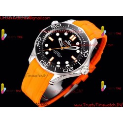 New Seamaster 300M OVSF 42MM Black Dial SS Yellow Rubber Strap Caliber 8806