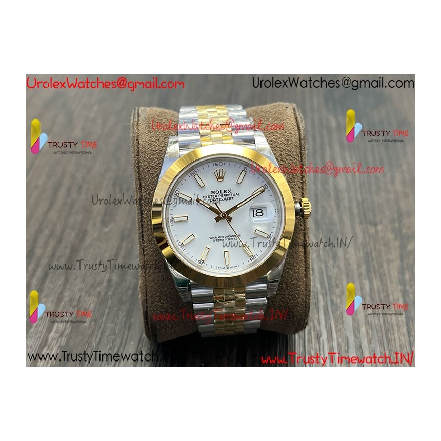 Rolex Datejust VSF 41MM White Dial YG/SS Stainless Steel Strap Caliber 3235