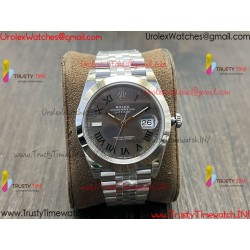 Rolex Datejust VSF 41MM Gray Roman numeral Dial SS 904LStainless Steel Strap Caliber 3235