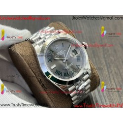 Rolex Datejust VSF 41MM Gray Roman numeral Dial SS 904LStainless Steel Strap Caliber 3235