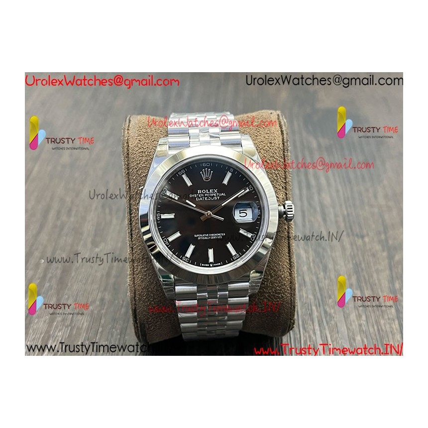 Rolex Datejust VSF 41MM Black Dial 904L Stainless Steel Strap Caliber 3235