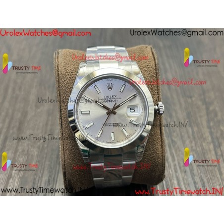 Rolex Datejust VSF 41MM White Dial SS 904LOyster Stainless Steel Bracelet Caliber 3235