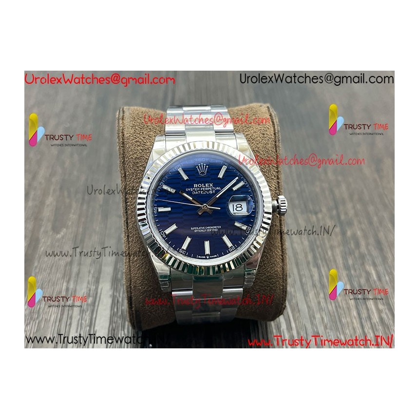 ROLEX DATEJUST VSF 41MM BLUE DIAL SS 904L OYSTER STAINLESS STEEL BRACELET CALIBER 3235