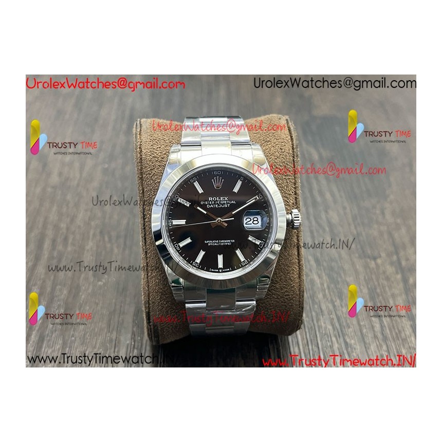 ROLEX DATEJUST VSF 41MM BLACK DIAL SS 904L OYSTER STAINLESS STEEL BRACELET CALIBER 3235