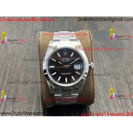 ROLEX DATEJUST VSF 41MM BLACK DIAL SS 904L OYSTER STAINLESS STEEL BRACELET CALIBER 3235