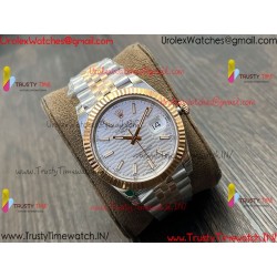 Rolex Datejust VSF 41 MM white RS/SS five-bead bracelet calibre 3235