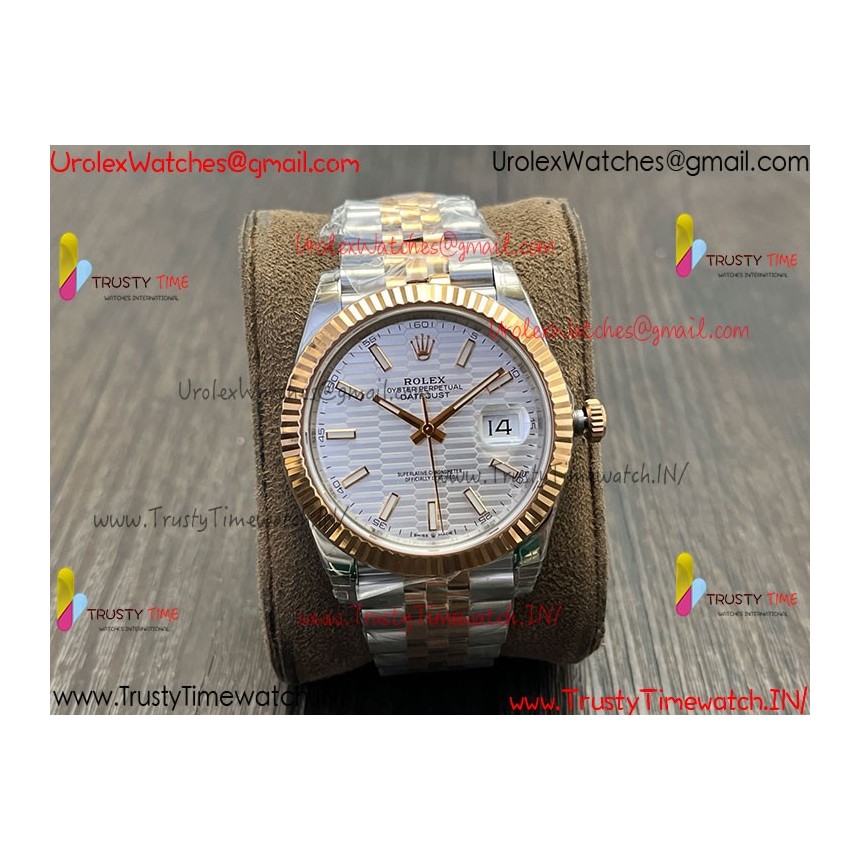 Rolex Datejust VSF 41 MM white RS/SS five-bead bracelet calibre 3235