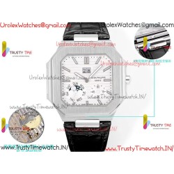 Patek Philippe 3KF CUBITUS 5822 White Dial SS 45MM Black Leather Strap Caliber 240