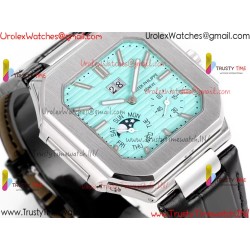 Patek Philippe 3KF CUBITUS 5822 Sky Blue Dial SS 45MM Black Leather Strap Caliber 240