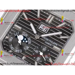 Patek Philippe 3KF CUBITUS 5822 Gray Dial SS 45MM Black Leather Strap Caliber 240