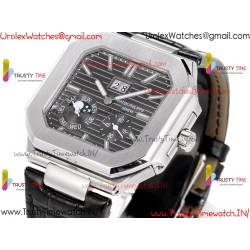 Patek Philippe 3KF CUBITUS 5822 Gray Dial SS 45MM Black Leather Strap Caliber 240