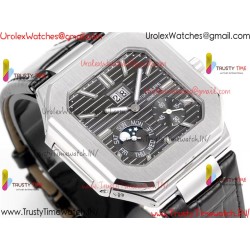 Patek Philippe 3KF CUBITUS 5822 Gray Dial SS 45MM Black Leather Strap Caliber 240