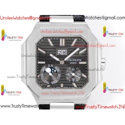 Patek Philippe 3KF CUBITUS 5822 Gray Dial SS 45MM Black Leather Strap Caliber 240