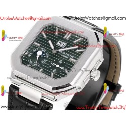 Patek Philippe 3KF CUBITUS 5822 Green Dial SS 45MM Black Leather Strap Caliber 240