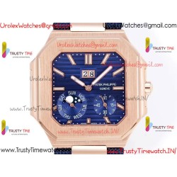 Patek Philippe 3KF CUBITUS 5822 YG/Blue Dial 42MM YG Case  Blue Nylon Strap Caliber 240