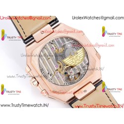 Patek Philippe 3KF CUBITUS 5822 YG/Black Dial 42mm YG Black Leather Strap Caliber 240