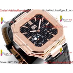 Patek Philippe 3KF CUBITUS 5822 YG/Black Dial 42mm YG Black Leather Strap Caliber 240