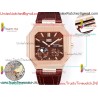 Patek Philippe 3KF CUBITUS 5822 YG/Brown Dial 42mm YG Burgundy Leather Strap Caliber 240
