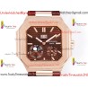 Patek Philippe 3KF CUBITUS 5822 YG/Brown Dial 42mm YG Burgundy Leather Strap Caliber 240