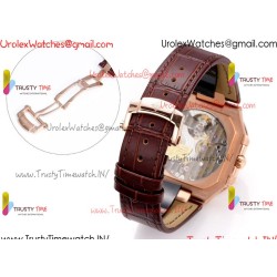 Patek Philippe 3KF CUBITUS 5822 YG/Brown Dial 42mm YG Burgundy Leather Strap Caliber 240