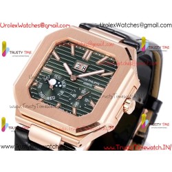 Patek Philippe 3KF CUBITUS 5822 YG/Green Dial 42mm YG Black Leather Strap Caliber 240