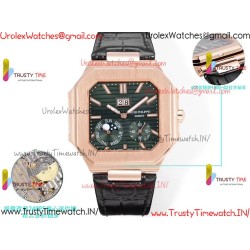 Patek Philippe 3KF CUBITUS 5822 YG/Green Dial 42mm YG Black Leather Strap Caliber 240