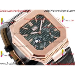 Patek Philippe 3KF CUBITUS 5822 YG/Green Dial 42mm YG Black Leather Strap Caliber 240