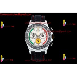 Rolex Daytona DIWF 40mm White Dial Black Carbon Fiber Case Black Nylon Strap Caliber 4130/4801