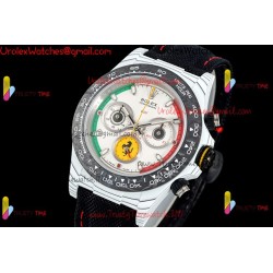 Rolex Daytona DIWF 40mm White Dial Black Carbon Fiber Case Black Nylon Strap Caliber 4130/4801