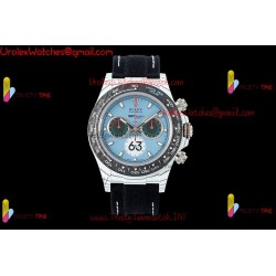 Rolex Daytona DIWF 40mm Blue Dial Black Carbon Fiber Case Black Nylon Strap Caliber 4130/4801